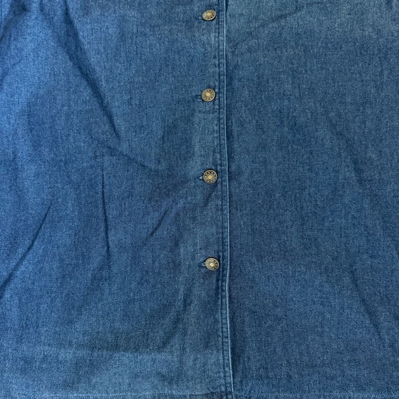 Blair Women's Long Button Up Front Jean Maxi Skirt Size Large - Picture 2 of 9